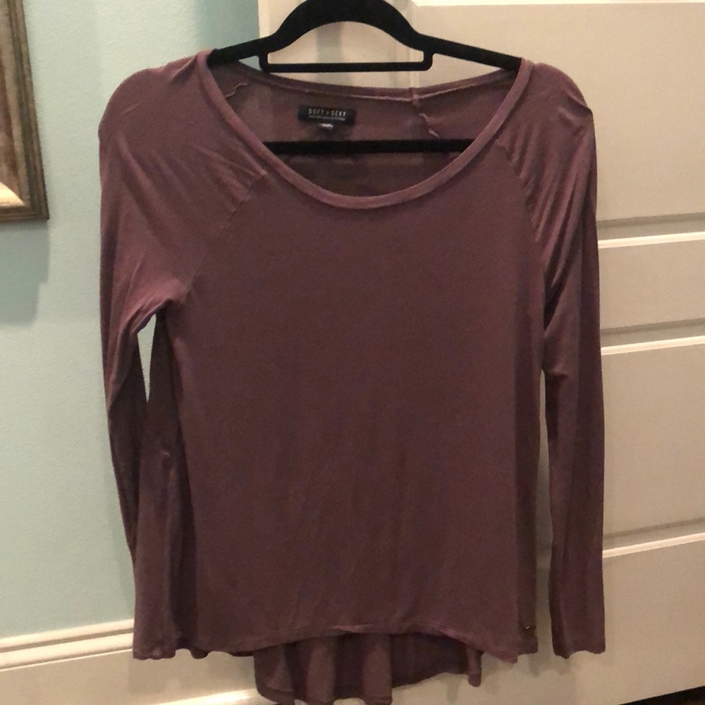 America eagle purple Long sleeve shirt